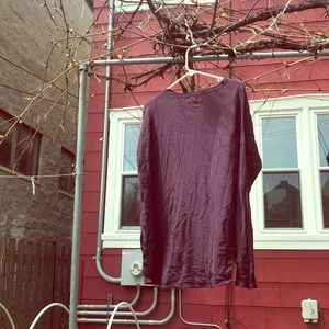 A purple long sleeve shirt.
